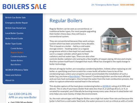 Regular boilers