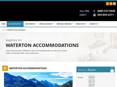 Bayshore Inn Resort & Spa Offers Accomodation in Waterton Na