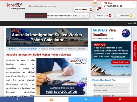 [FREE] Australia Immigration Points Calculator 2018 - 2019
