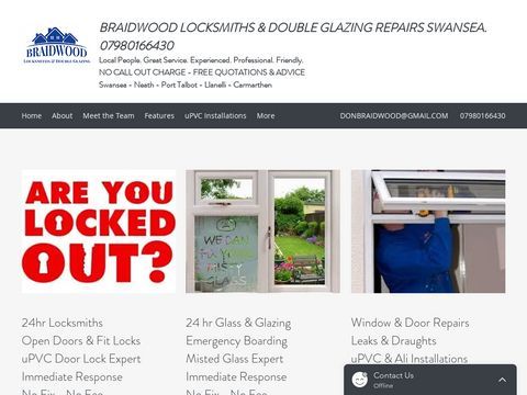 Braidwood Locksmiths & Double Glazing Repairs Swansea