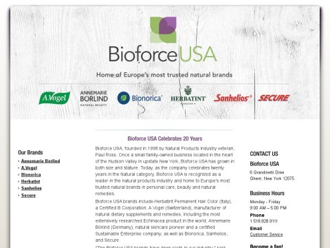 Official Bioforce USA Website