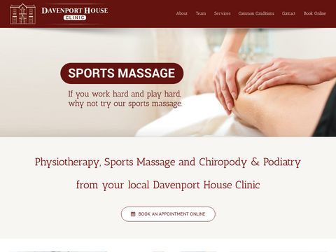 Stalybridge Chiropodist ad Physiotherapist | Davenport House