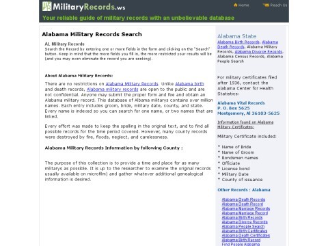 Alabama Military Records