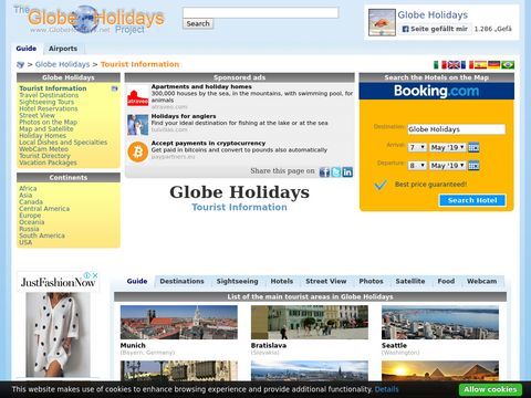 Tourist Information on Globe Holidays