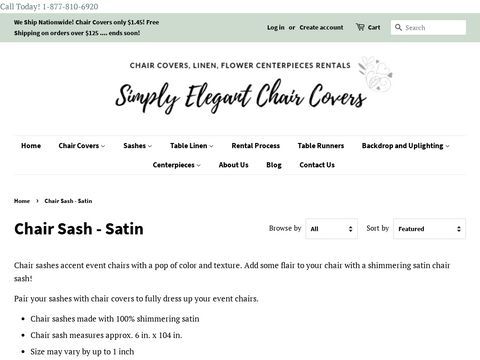 Jazz up your Chair with Eggplant Satin Sash