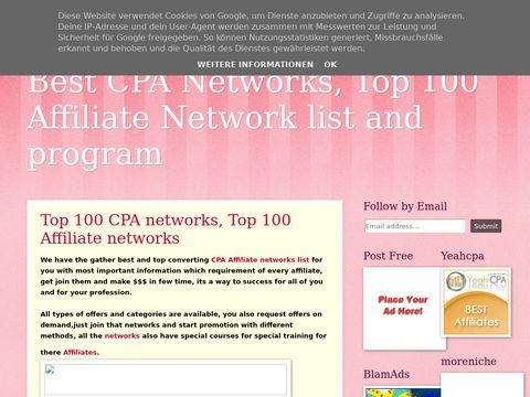 Top 100 Affiliate networks, best affiliate programs