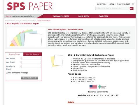 Carbonless Paper and Supplies