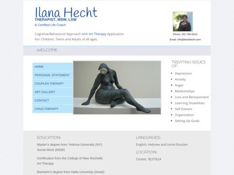 Ilana Hecht MSW. Therapist. specializing in Art Therapy