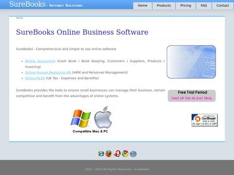 Welcome to SureBooks Online Accounting Human Resources and P11D Solutions