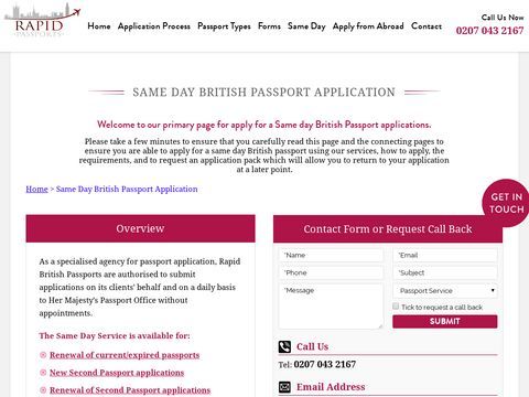 Urgent UK Passport