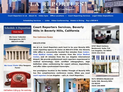 Beverly Hills Court Reporters | LA Reporters | Court Reporti