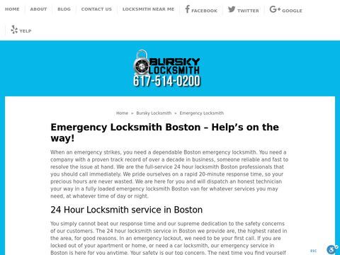 Burskys Lock & Key – emergency locksmith