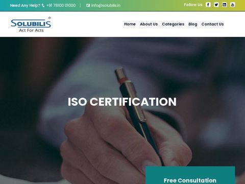 ISO Certification in Chennai - Solubilis