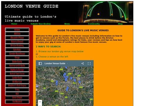 Guide to Londons live music venues - pre-gig pubs, user reviews