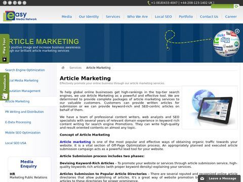 Article Marketing Service, Guaranteed SEO Services