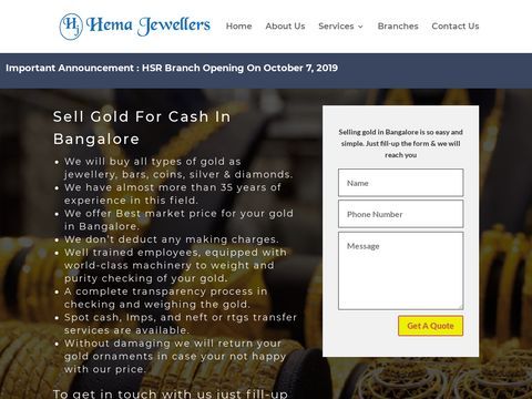 sell gold for cash in Bangalore