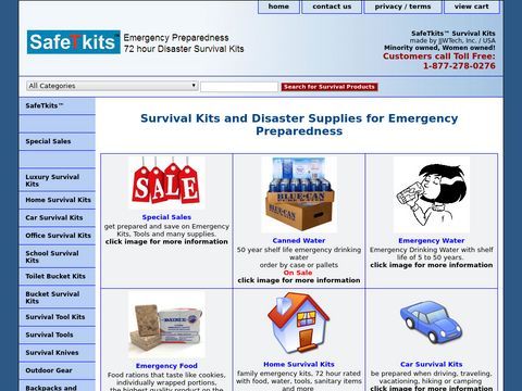 Survival Kits for home, office and car