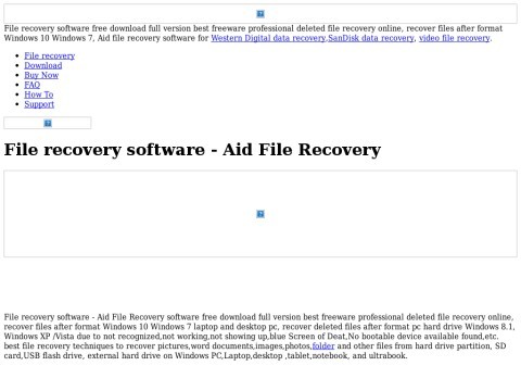 Hard drive file recovery software