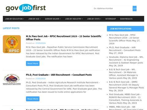 Government Jobs Notifications|Govjobfirst.com