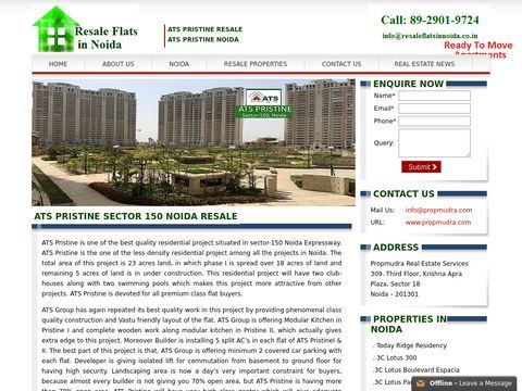 Resale Flats in ATS Pristine Sector 150 Noida