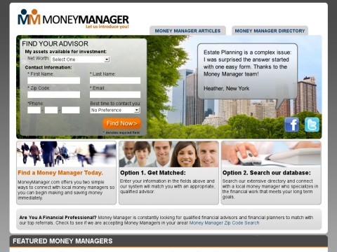 Money Manager - Free Money Manager Matching Service