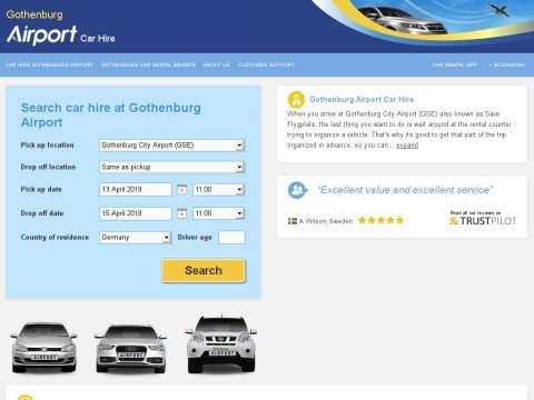 Gothenburg airport car hire