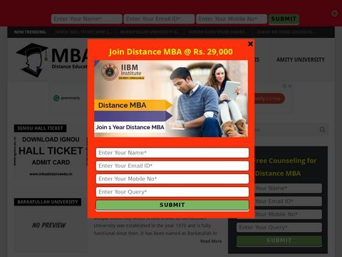 Distance MBA Learning in India
