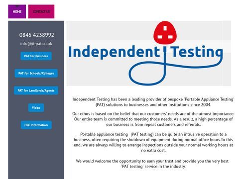 Independent Testing  PAT Testing