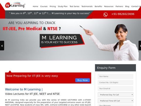 m-LEARNING | Best Online tutorial for IIT-JEE and NEET