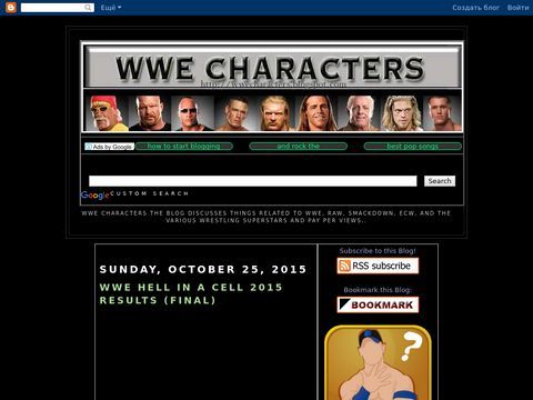 WWE Characters the Blog! - news, info, discussion, recaps an