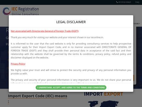 Online Import Export Code (IEC Code) Registration