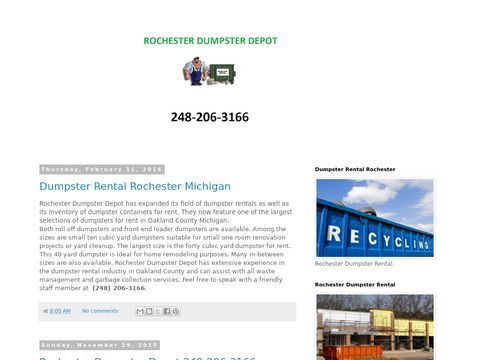 Dumpster Rental Rochester Michigan