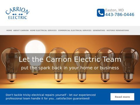 Carrion Electric  - 24 Hour electrical contractor in Easton, MD