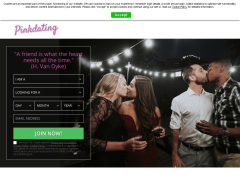 International dating for gays and lesbians - www.pinkdating.be - Front page