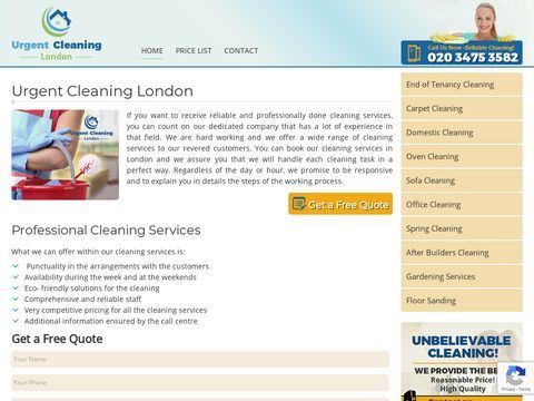 Urgent Cleaning London