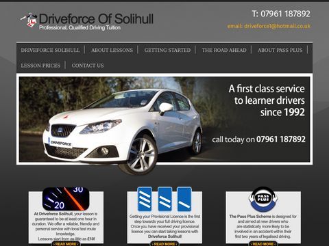 Welcome To Driveforce - driving lessons solihull, driving instructors solihul, driving schools, leaning to drive, lessons, driving, instructor, pass plus, Shirley