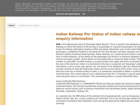Indian railway pnr status