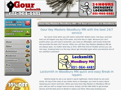 Gour Locksmith Woodbury MN - 24 Hour Locksmith in Woodbury MN