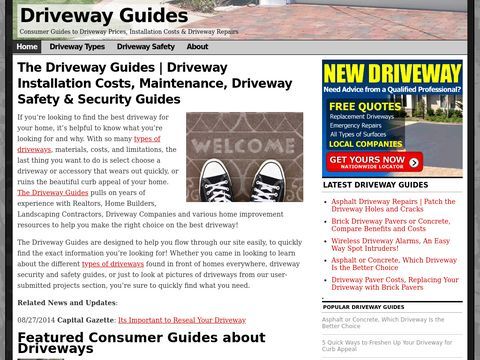 Driveway Guides - Consumer Guides to Driveway Prices, Installation Costs & Driveway Repairs