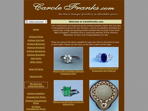 Carole Franks - Antique Jewellery, Engagement Rings at affordable prices.