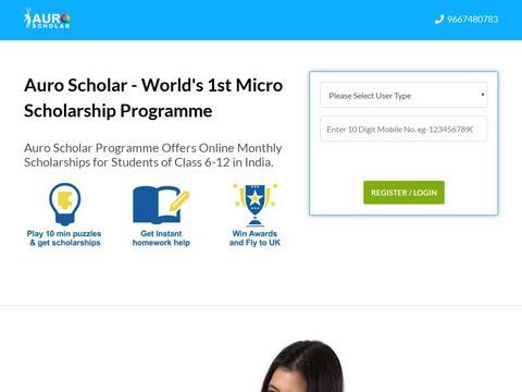 Monthly Micro Scholarships for Students in India-Auroscholar