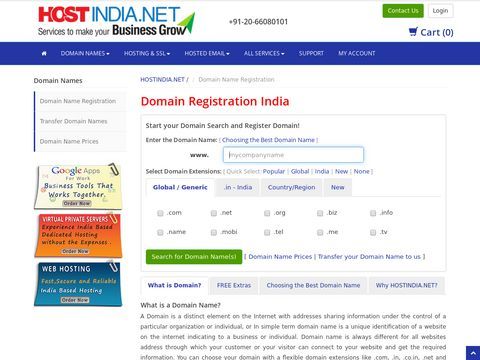 Best domain Registration service India