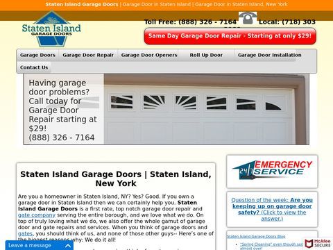 Best Garage Door Service Company in Staten Island