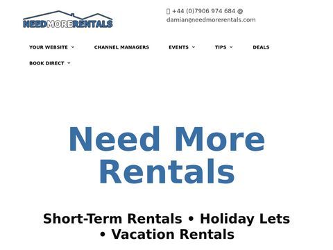 Need More Rentals - Holiday Rentals Marketing Advice
