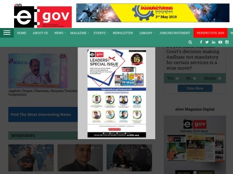 eGov Magazine | ASIAS FIRST MONTHLY MAGAZINE ON e-GOVERNANCE | eGovernance | eGovernance News | ICT in Governance | Latest updates on eGovernance in India