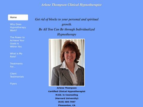 Arlene Thompson Clinical Hypnotherapist