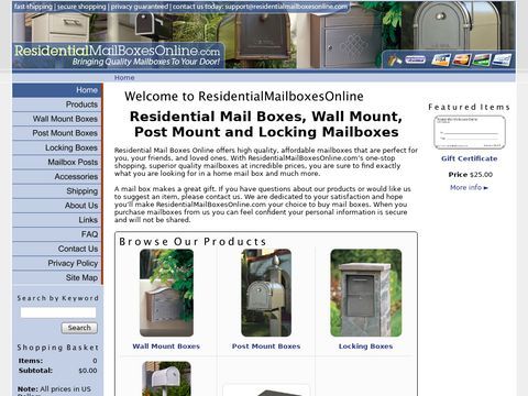 Residential Mailboxes Online