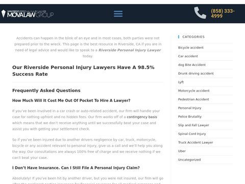 Riverside Personal Injury Lawyer | Mova Law Group