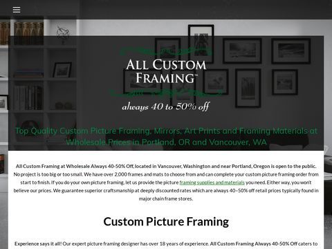 All Custom Framing Always 40-50% Off