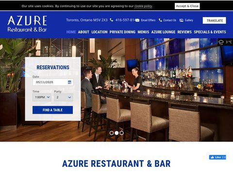 Toronto Restaurant - Azure Restaurant & Bar